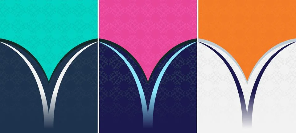 Set of Background texture or pattern design vector illustration. Stock Illustration