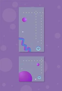 Set of  backgrounds with  3d abstrct elements for social media networks. Temp Ilustración de archivo