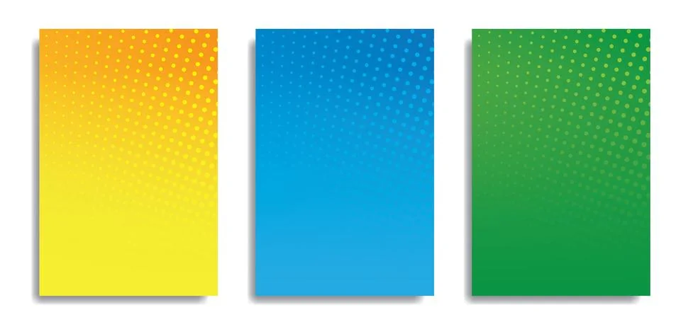 Set of backgrounds with abstract dots. Modern vector illustration with deco.. イラスト素材