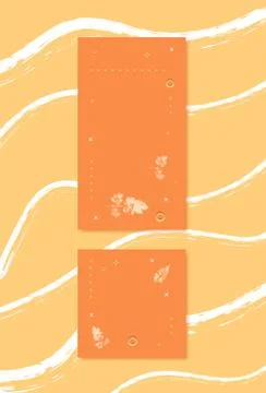 Set of  backgrounds with  autumn leaves elements for social media networks. T Stock Illustration