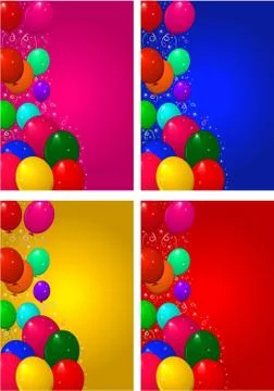 Set backgrounds for birthday Stock Illustration