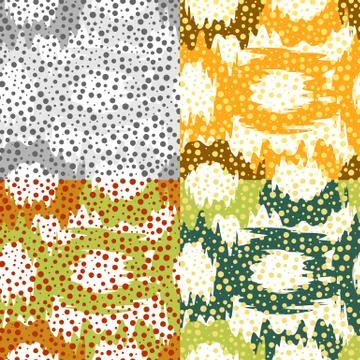 Set of backgrounds colored circles Illustrazione stock