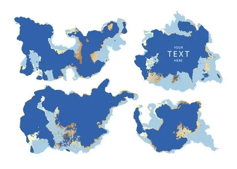 Set of backgrounds for design.Vector design elements for text.Blue grunge 스톡 일러스트