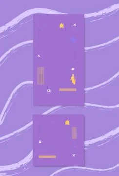 Set of  backgrounds with  elements for social media networks. Story and post  Stockillustratie