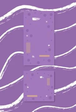 Set of  backgrounds with  geometric random elements for social media networks Illustrazione stock