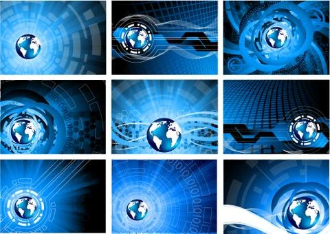 Set of backgrounds Stock Illustration