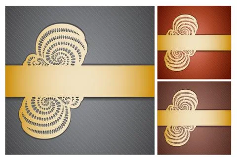 Set with backgrounds. Illustrazione stock