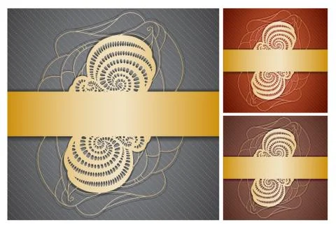 Set with backgrounds. Stock Illustration