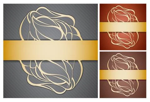 Set with backgrounds. Stock Illustration