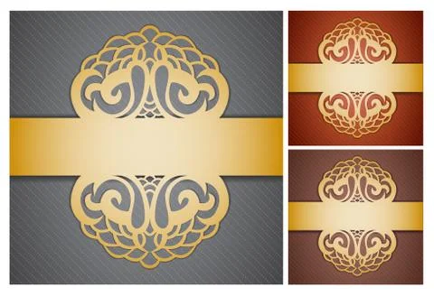 Set with backgrounds. Stock Illustration