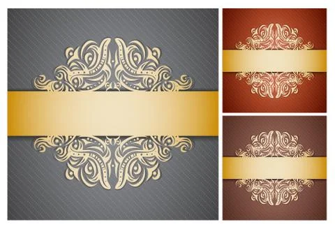 Set with backgrounds. Stock Illustration