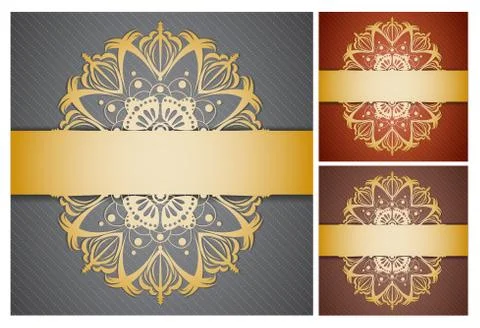 Set with backgrounds. Stock Illustration