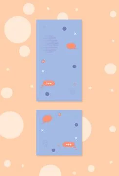 Set of  backgrounds with  speech bubbles and geometric elements for social me Stock Illustration