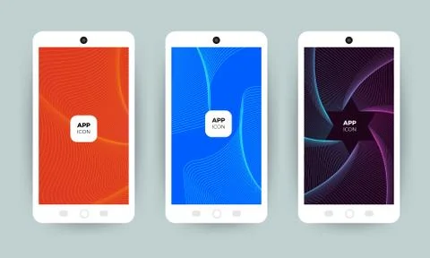 Set of backgrounds with trendy design. Applicable for Cover, Voucher, Poster, Stock Illustration