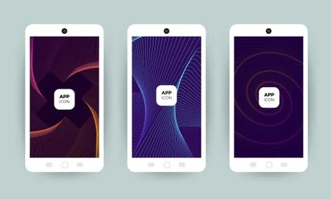 Set of backgrounds with trendy design. Applicable for Cover, Voucher, Poster, Stock Illustration