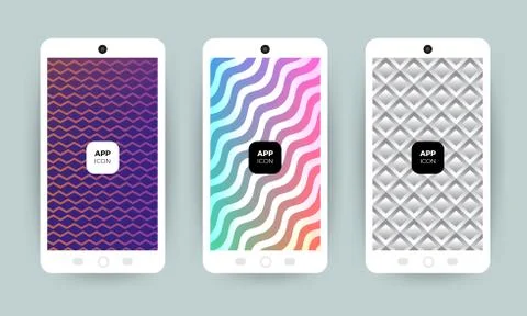 Set of backgrounds with trendy design. Applicable for Cover, Voucher, Poster, Stock Illustration