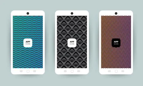 Set of backgrounds with trendy design. Applicable for Cover, Voucher, Poster, Stock Illustration