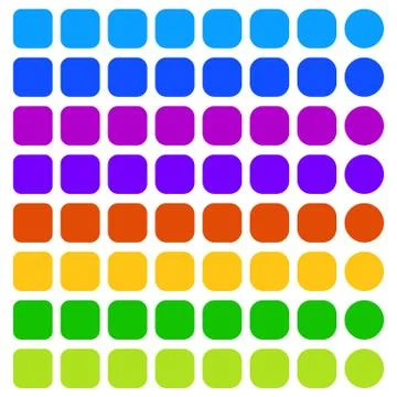 Set of badge, button backgrounds in more colors with blank space (Square to r 스톡 일러스트