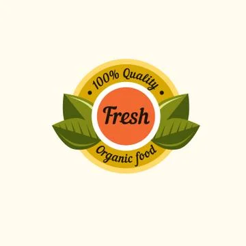 Set of badges and labels elements for organic, drink Stock Illustration