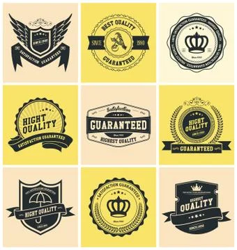 Set of badges and labels Stock Illustration