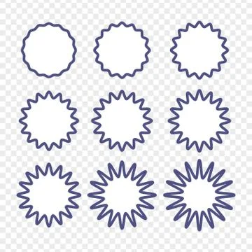Set of badges - Big set of vector graphic circle frames Stock Illustration