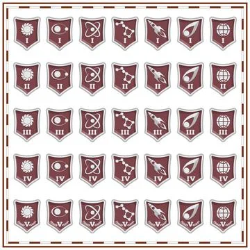 A set of badges. Stock Illustration