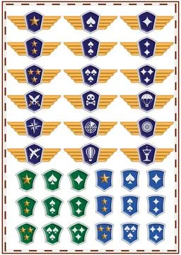 A set of badges. イラスト素材