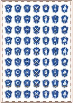 A set of badges. Stock Illustration