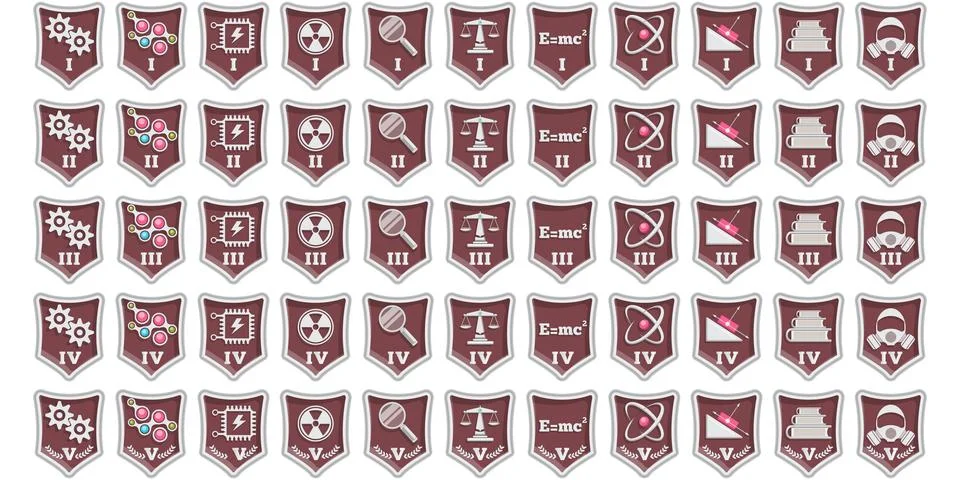 A set of badges. Stock Illustration