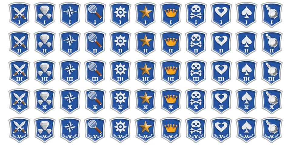 A set of badges. Stock Illustration