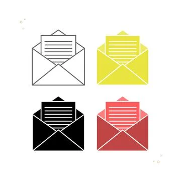 Set of badges mail envelopes for your web site, application, banner Ilustração Stock