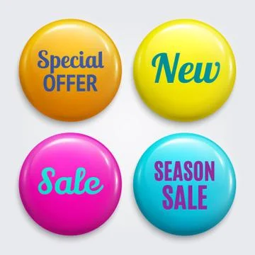 Set of badges as Special offer, New, Sale Stock Illustration