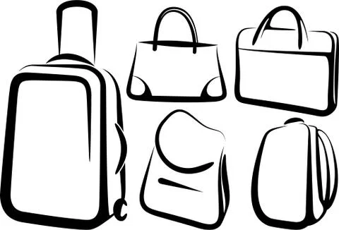 Set of bag icons Stock Illustration