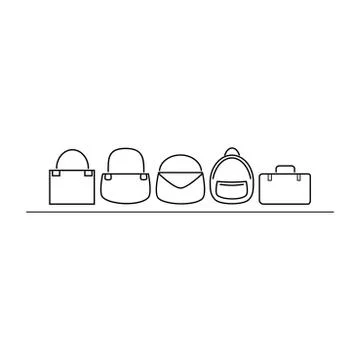 Set of bags icon Stock Illustration