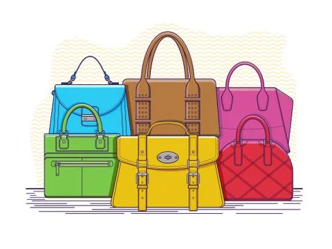 Set of bags Stock Illustration