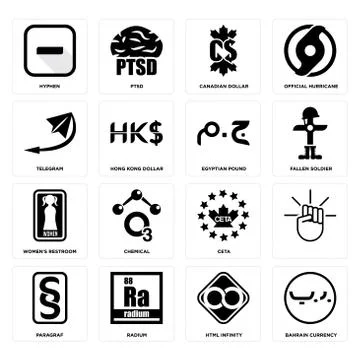 Set of bahrain currency, html infinity, paragraf, ceta, women's restroom, egy Illustrazione stock gratuita