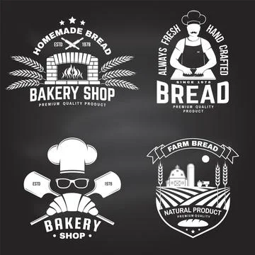 Set of bakery badge. Vector Concept for badge, shirt, label, print, stamp or tee 库存插图