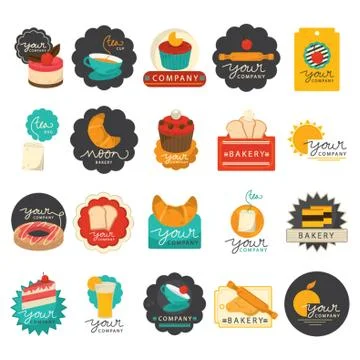 Set Of Bakery Icons Stockillustratie