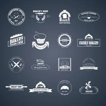 Set of bakery logos. イラスト素材
