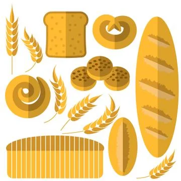 Set of Bakery Products 库存插图