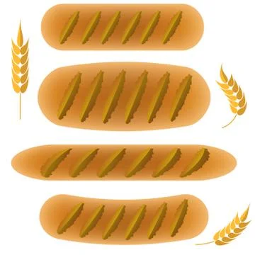 Set of Bakery Products 库存插图