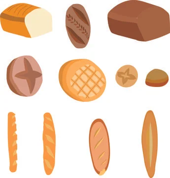 Set of bakery products. Stock Illustration