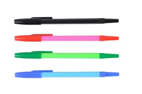 Set of ball pens Stock Photos