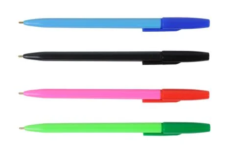 Set of ball pens Stock Photos