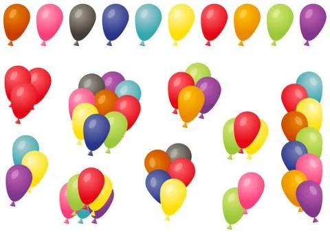 Set of balloons Stock Illustration