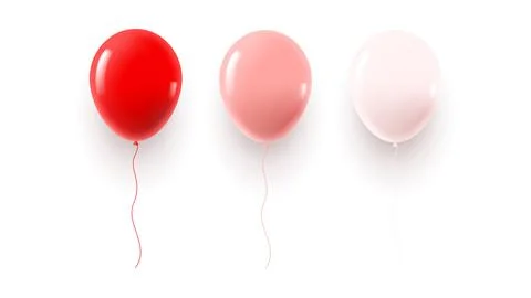 Set of balloons isolated on white background Stock Illustration
