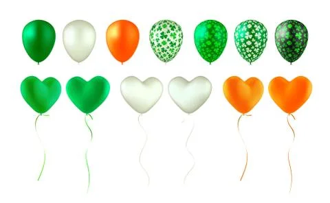 Set of balloons for st Patricks Day Illustrazione stock