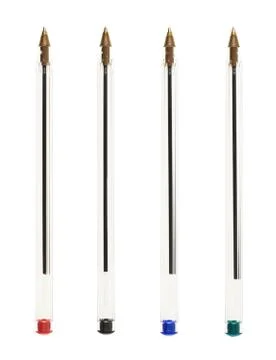 Set of ballpoint pens Stock Photos