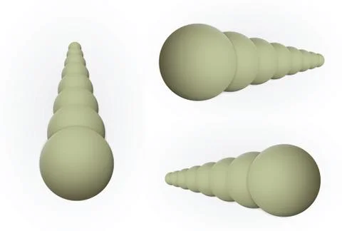 Set of balls in row Stock Illustration