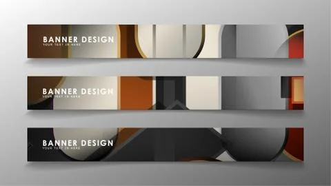 Set the banner abstract background. Rectangular, round in brick and stone col Illustrazione stock